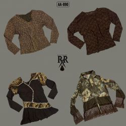 Y2K Earthy Tone Mix Full Sleeve Tops (AA-890)