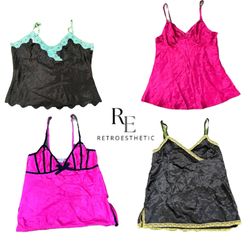Y2k Cutesy Vibe Girl Slik Top RE-3300