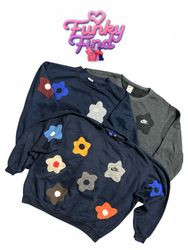Upcycled Nike Flower Patchwork Sweatshirt