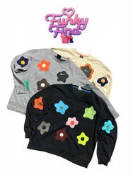 Upcycled Nike Flower Sweatshirt