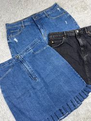 Jupe en denim Y2k mi-longue