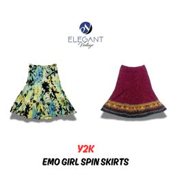 Y2K Emo Girls Spin Skirts - EV0445