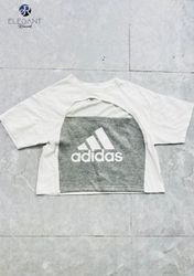 UPCYCLED Adidas Cropped T-Shirts - EVR0567