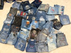 Y2K Flare and embroidered jeans 48 pieces