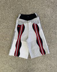 Upcycled Double Belted Sports Shorts