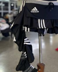Upcycled Adidas Ruffle Mini Skirt