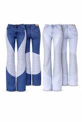 CR1717 Upcycled Panel Denim Jeans