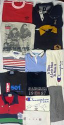 Vintage 90s Branded T-shirt & Polo Bundle – 13 Pcs..