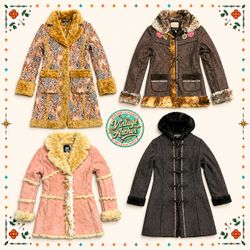 Vintage Retro Afghan Fur Trim Jackets 8 Pcs (AF-1)