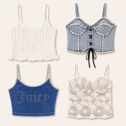 Y2k Coquette Cami Tops