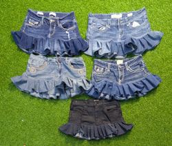 5854 - Jupes en denim mini upcyclées sans marque
