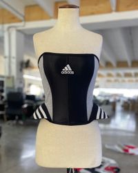 Upcycled Adidas Nike Corset Top