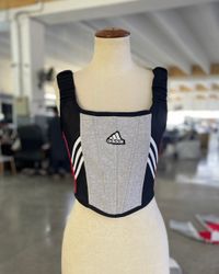 Upcycled Adidas Corset Top
