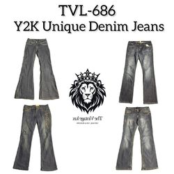 Y2K Unique Denim Jeans (TVL-686)
