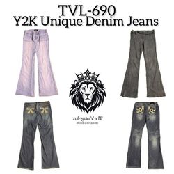 Y2K Unique Denim Jeans (TVL-687)