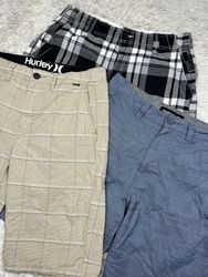 Shorts estampados xadrez