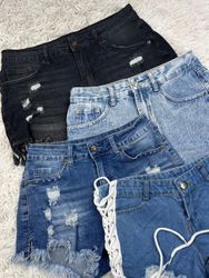 Denim mini shorts