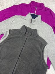 Mix branded fleece jacket