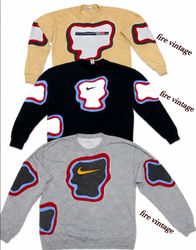 Upcycle Nike patch work sweatshirt