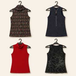 Y2k Crimson Noir Tops
