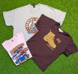 5877 - Vintage Style Printed Half Sleeves T-Shirts