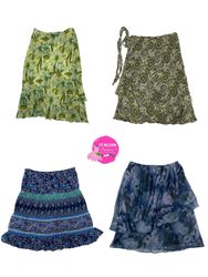 Y2K floral poly skirts