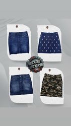 Y2K Denim Midi Skirt