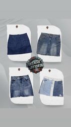 Y2K Cyber Babe Denim Skirt
