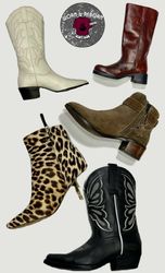 Cowboy style boots 9 pairs WR1558