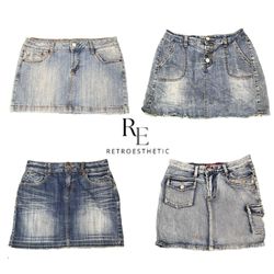 Y2k NYC IT GIRL DENIM MINI SKIRTS RE-3307