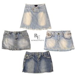 Y2k NYC IT GIRL DENIM MINI SKIRTS RE-3309