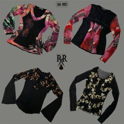 Y2K Color Storm Statement Full Sleeve Tops (AA-901