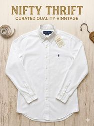 Ralph Plain White Button Up Shirts