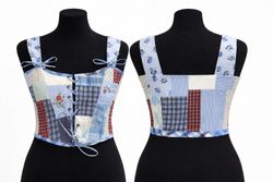 CR1745 Upcycled Patchwork Top