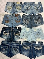 R537 Upcycled Ladies Embellished Sexy Hot Shorts