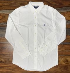 White Polo Ralph Lauren Cotton Shirts