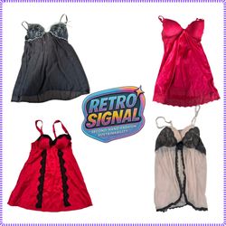 Y2K Romantic Goth Babydolls & Slip Dresses (RS-262..