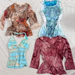 Y2k chic blouse (587)