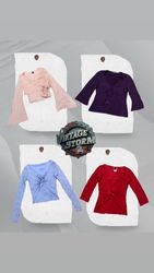 Y2K Pure Edge Poly Blouse