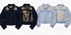 CR1766 Upcycled Embellished Denim Jacket