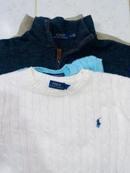 Ralph Lauren 1/4zip and Cableknit sweaters