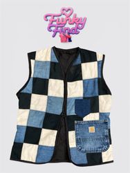 Upcycled Carhartt Denim Vest
