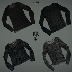 Y2K Black Gothic Mix Full Sleeve Tops (AA-911)