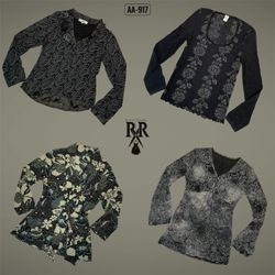 Y2K Black Rave Full Sleeve Tops (AA-917)