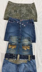 Y2k denim mini skirts (579)