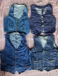 Denim vintage 70s waistcoat 13 pieces