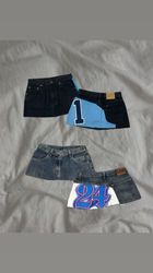 Upcycled Denim Jersey Skirt
