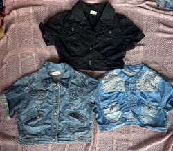 Denim Cropped short sleeve jacket 10 pieces