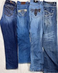 Y2k flared embellished Jeans (627)