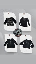 Y2K Dark Angel Poly Blouse